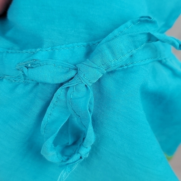 NWT Da Nang sleeveless embroidered blue tank top M - Picture 7 of 14